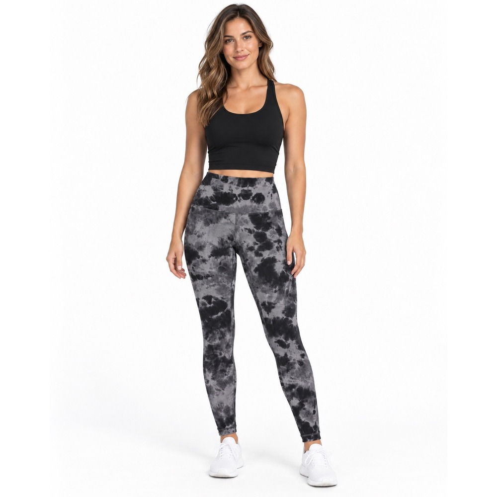Lululemon Women's Size 4 Black Gray Tie Dye High Rise Leggings